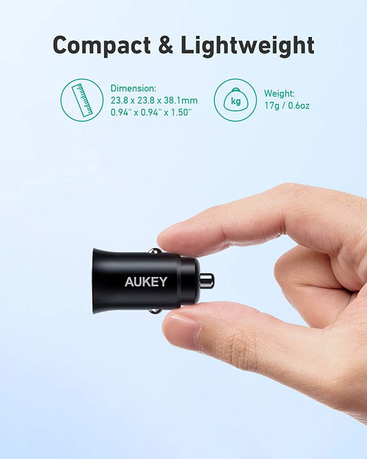 AUKEY Enduro DUO 24W Car Charger CC-Q1 2-Port, USB-type A, black