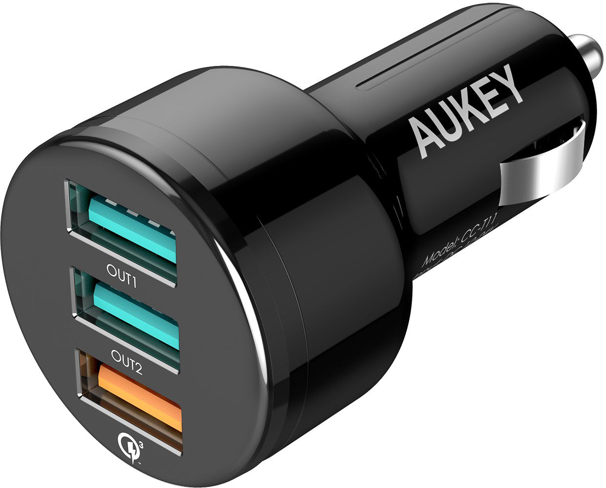 AUKEY Expedition CarCharger42W bl. CC-T11 3-Port,USB-type A QC3