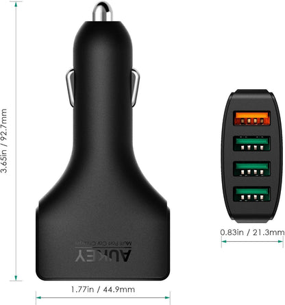 AUKEY Expedition CarCharger54W bl. CC-T9 54W,4-Port,USB-type A