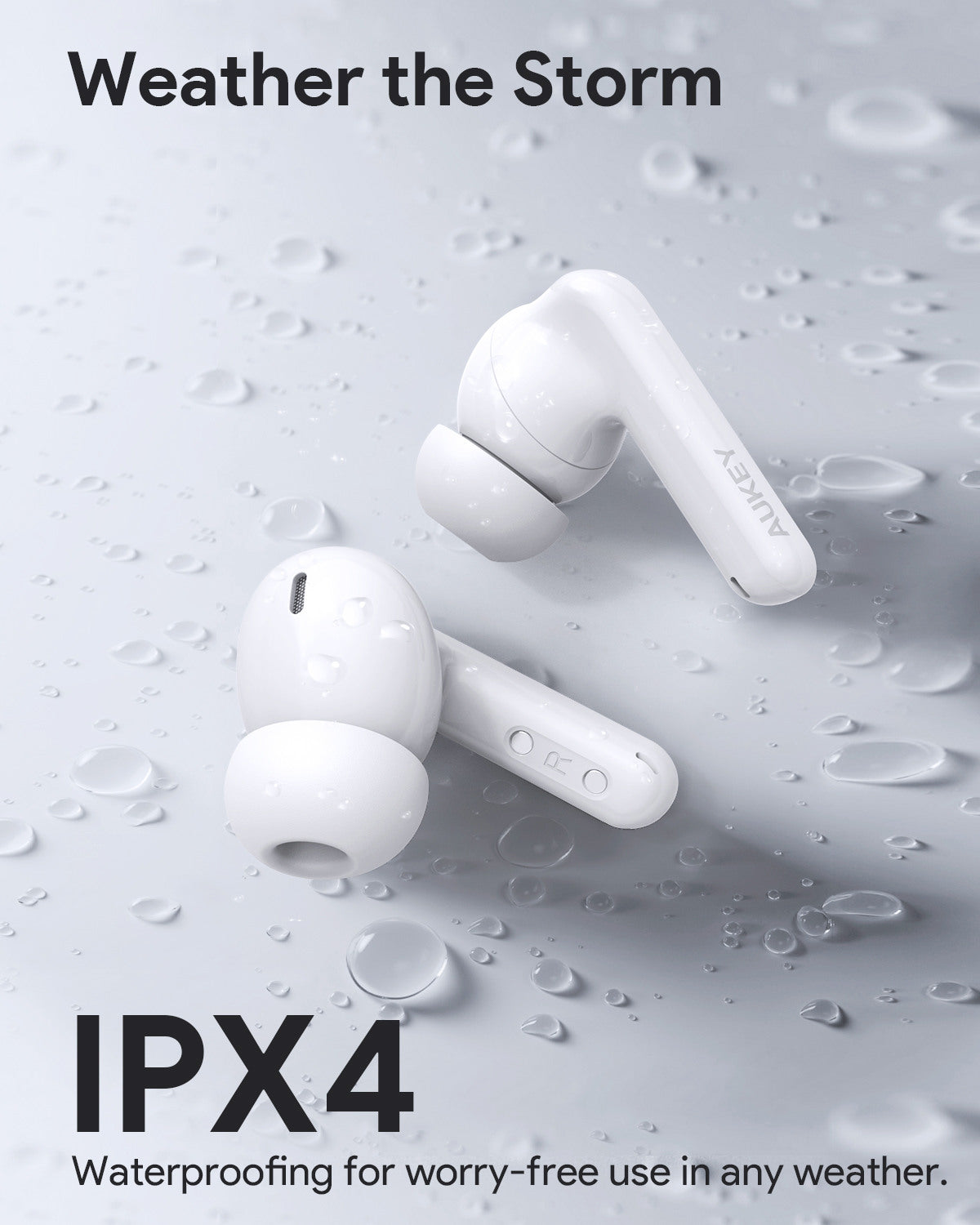 AUKEY Move Portable Earbuds EP-B2 WH TWS, Hybrid ANC White