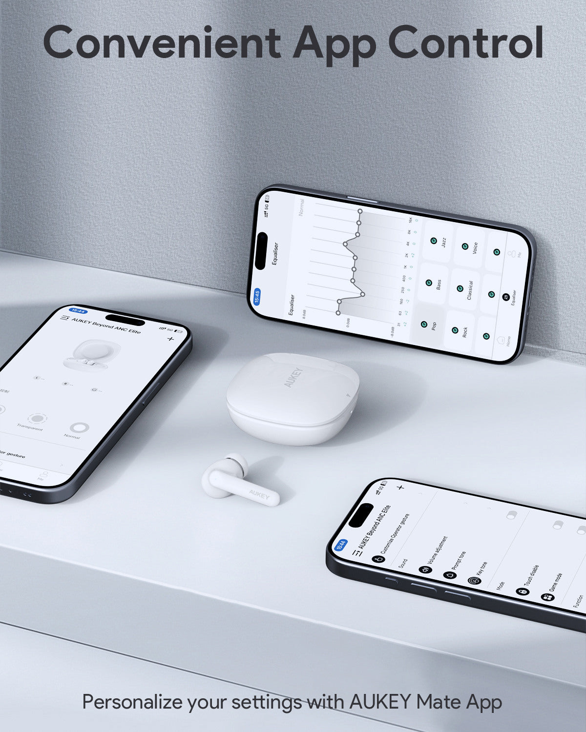 AUKEY Move Portable Earbuds EP-B2 WH TWS, Hybrid ANC White