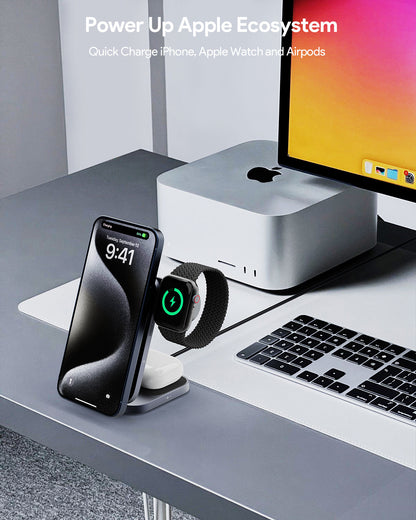 AUKEY MagFusion 3-IN-1 foldable LC-MC312 Wireless Charger 15W