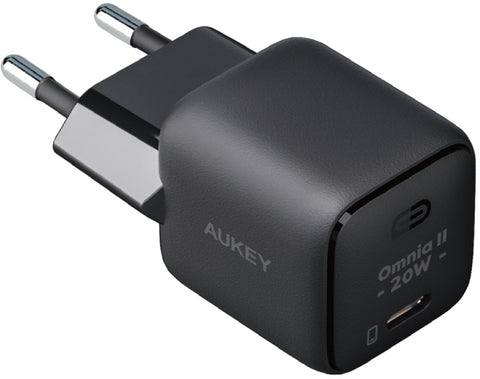 AUKEY Minima 20W GaN USB-C PA-B1T BK Wall Charger, Black