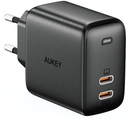 AUKEY Omnia Mix 65W GaN Dual-Port PA-B4S-BK 2-Port Wall charger Black