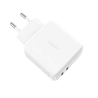 AUKEY Omnia II Dual 45W GaN PD PA-B4T WH 2-Port USB-C Wall Charger W.