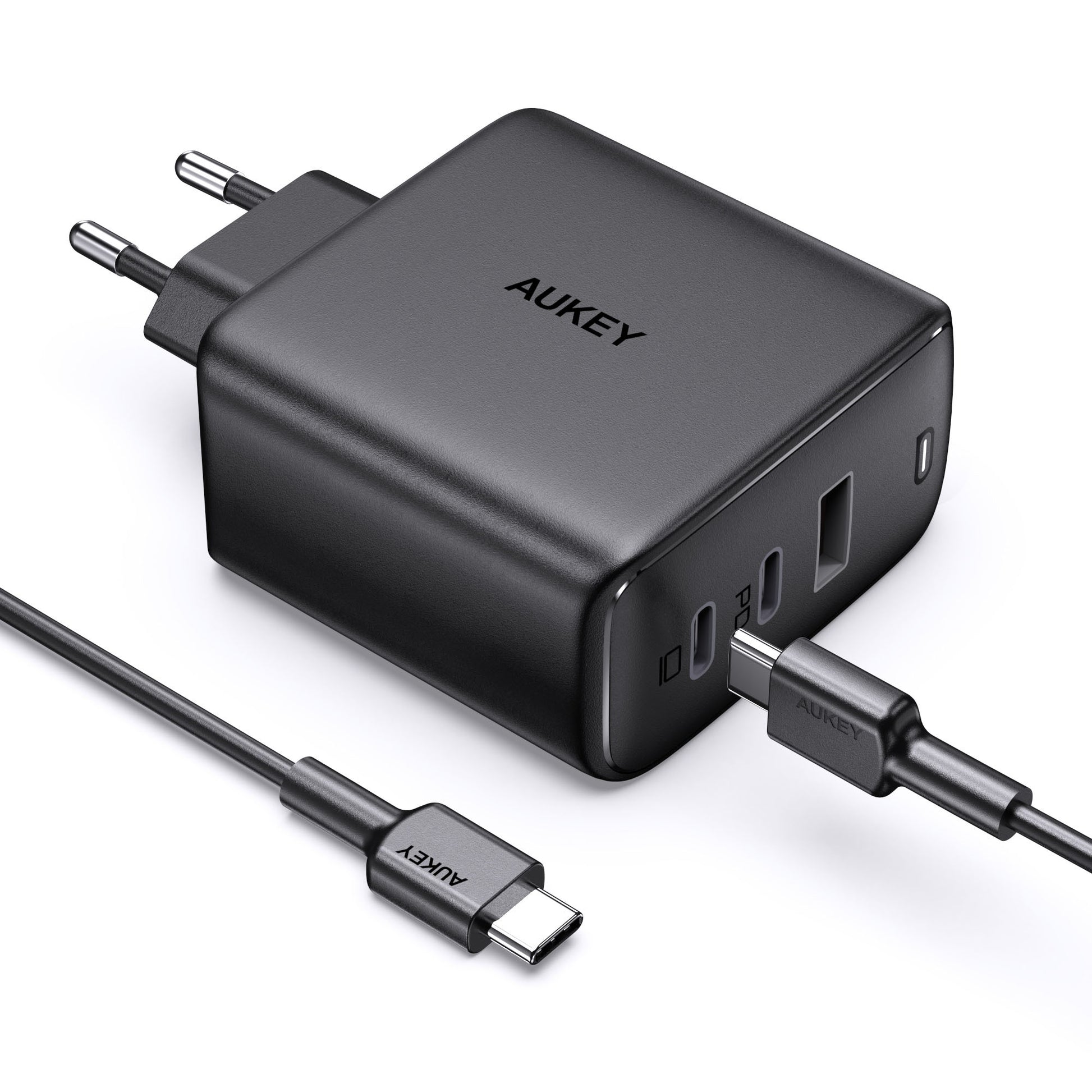 AUKEY Omnia Mix3 90W 3-Port PD GaN PA-B6S Bundle 3-Port 2xUSB-C&1xUSB-A&Cable