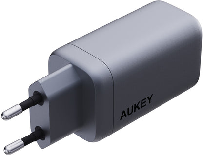 AUKEY OmniaMix II 67W GaN PD PA-B6U GY 3-Port, Wall Charger