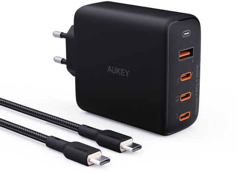 AUKEY OmniaMix II 100W GaN Bundle PA-B7S BUNDLE PD 4-Port , 1.8m Cable