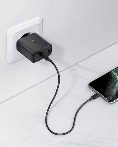 AUKEY Swift 32W PD 2-Port PA-F3S Wall Charger black