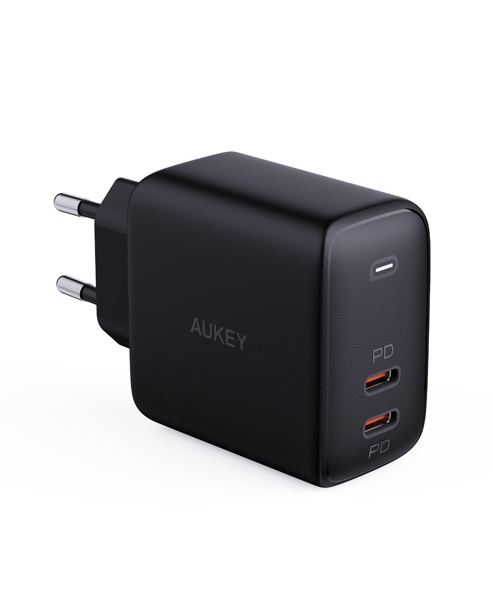 AUKEY SwiftDuo 40W PD 2-Port USB-C PA-R2S BK Portable Wall Charger Black