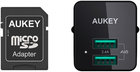 AUKEY Minima Duo USB-A 12W PA-U32 black , Adaptive Charging