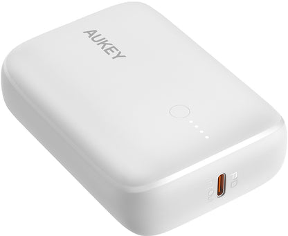 AUKEY Basix Mini 10000, 20W, FP,QC PB-N83S WH Powerbank,White,USB-C,USB-A