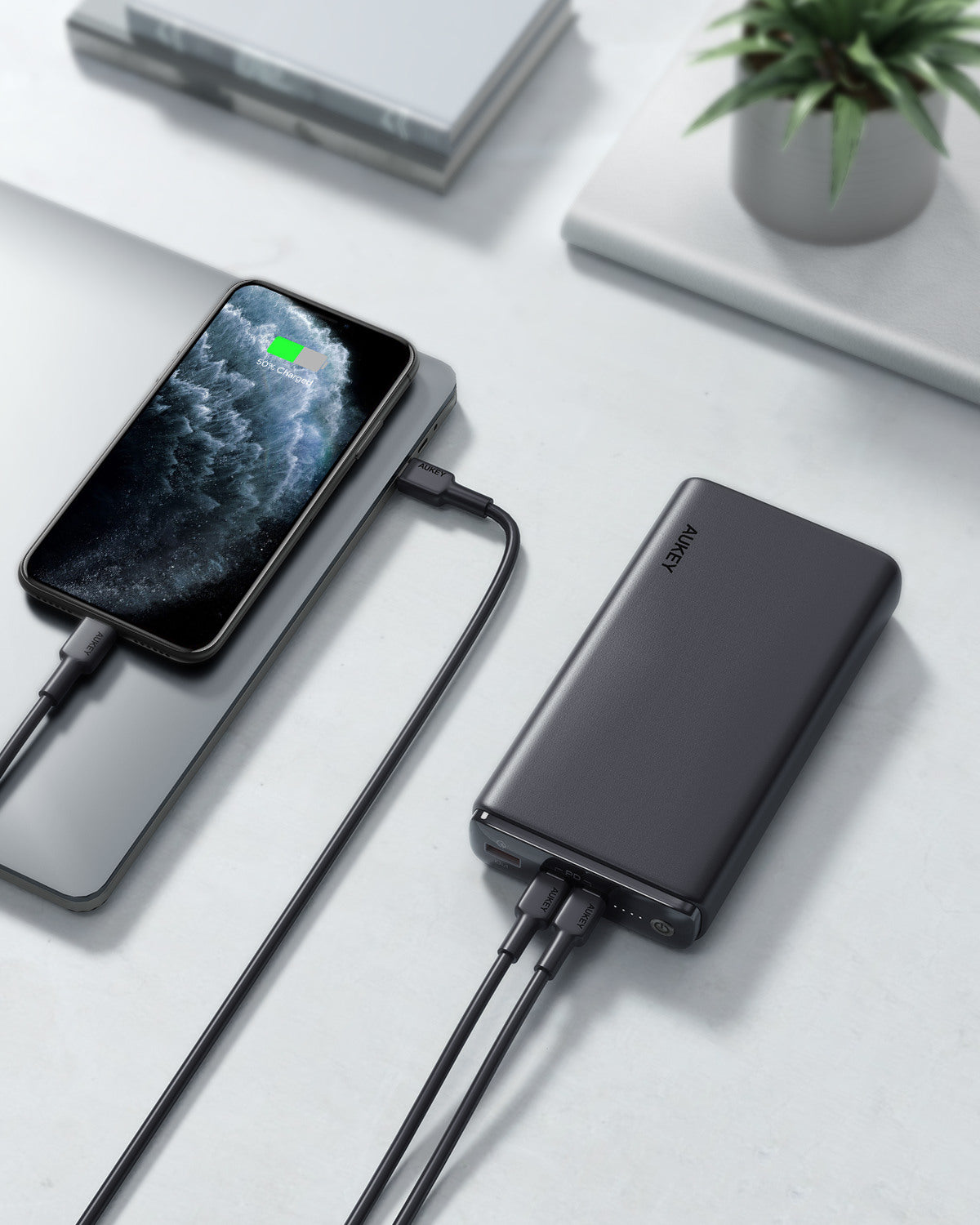 AUKEY Sprint Ultra 26800mAh Powerb PB-Y24 65W,2xUSB-C,1x USB-A