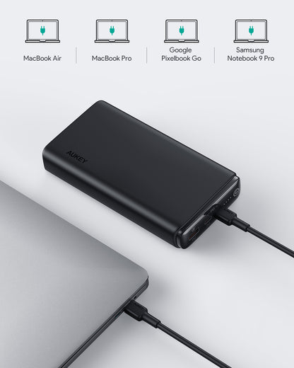 AUKEY Sprint Ultra 26800mAh Powerb PB-Y24 65W,2xUSB-C,1x USB-A