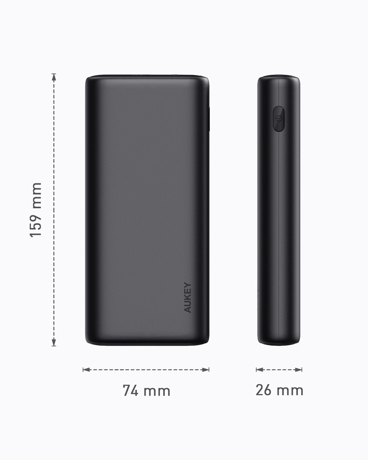 AUKEY Sprint Go 20000mAh Powerb. PB-Y37 black, 65W 2xUSB-C,1x USB-A