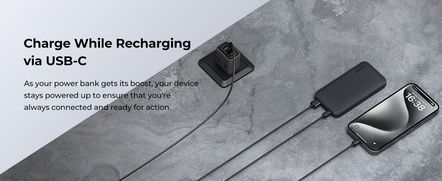 AUKEY Sprint 10000mAh PB PB-Y46 15W Fast Charging, Grey