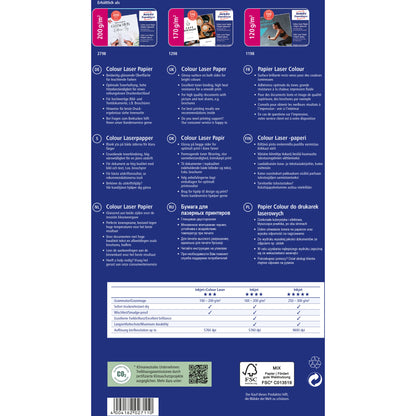 AVERY ZWECKFORM Laser Fotopapier A4 1298Z 170g, weiss 150 Blatt