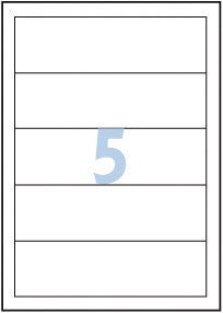 AVERY ZWECKFORM Rückenschild Ordner 50x146mm 32231Z weiss 125 Stück/25 Blatt