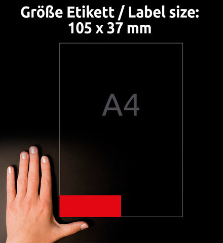 AVERY ZWECKFORM Etiketten 105×37mm 3452 rot 1600 Stück