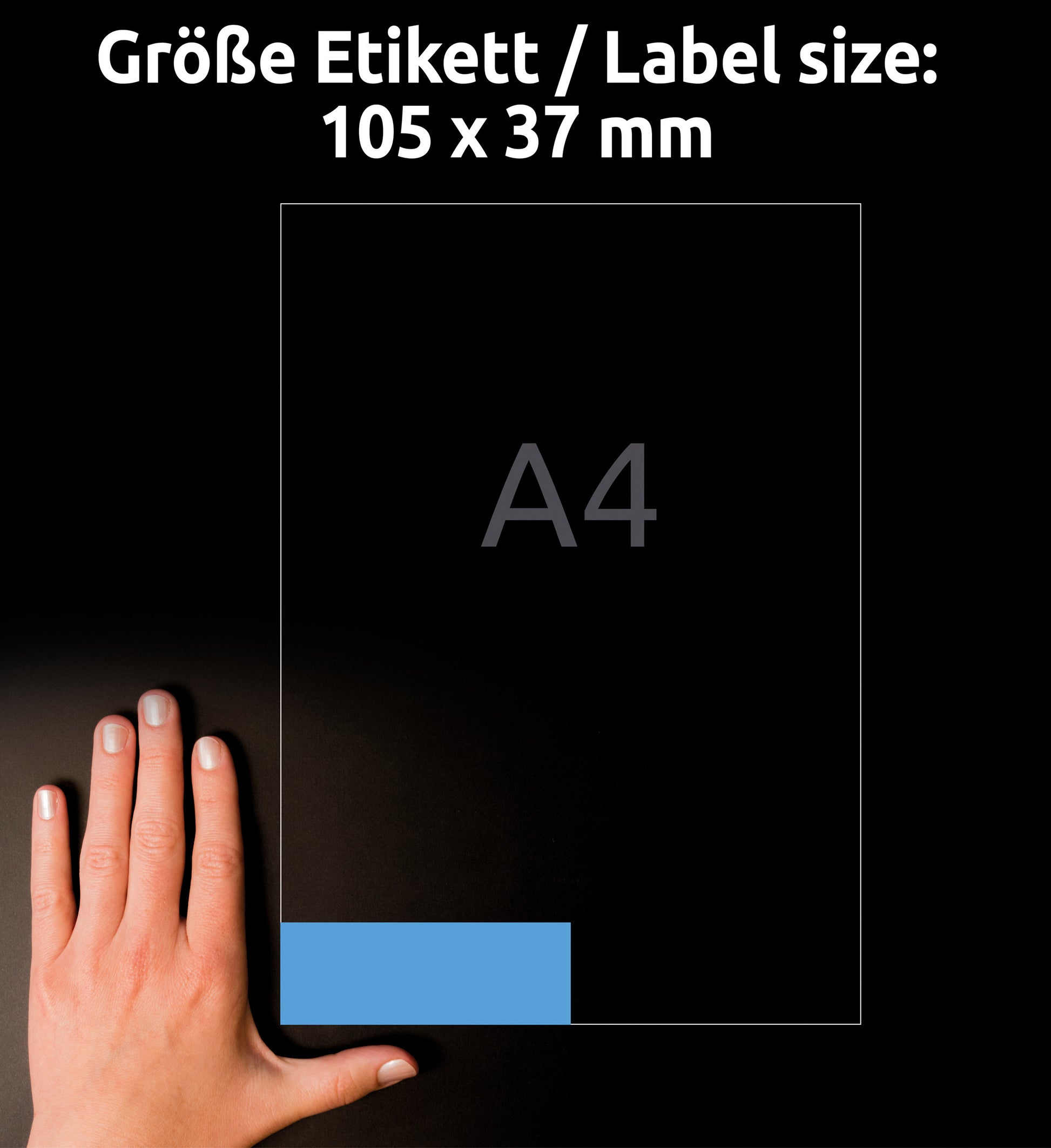 AVERY ZWECKFORM Etiketten 105×37mm 3453 blau 1600 Stück