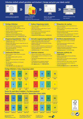 AVERY ZWECKFORM Etiketten 105x37mm 3455 Universal, gelb 100Bl./16St.