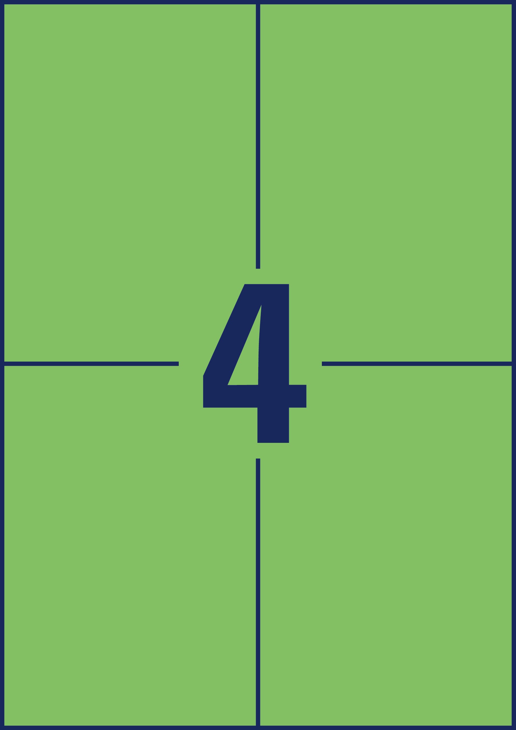 AVERY ZWECKFORM Etiketten 105x148mm 3458 Universal, grün 100Bl.4St.