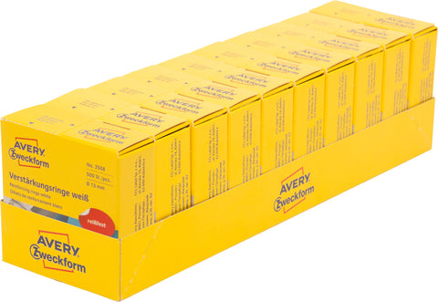 AVERY ZWECKFORM Verstärkungsringe 13mm weiss 3508 500 Stück