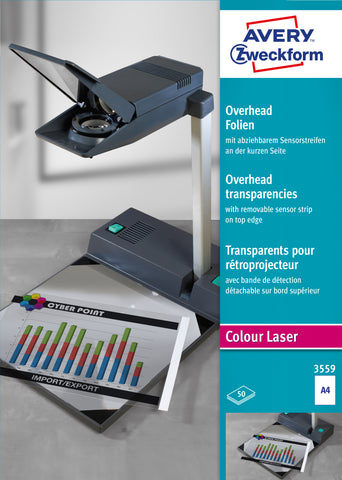 AVERY ZWECKFORM Overhead-Folie A4 3559 0,10mm Laser 50 Blatt
