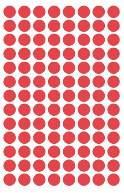 AVERY ZWECKFORM Markierungspunkte 8mm 3589 Rot, ablösbar 4 Blatt