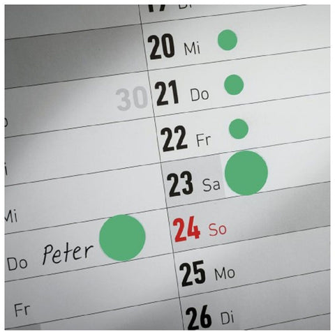 AVERY ZWECKFORM Markierungspunkte 18mm 3597 Grün, ablösbar 4 Blatt