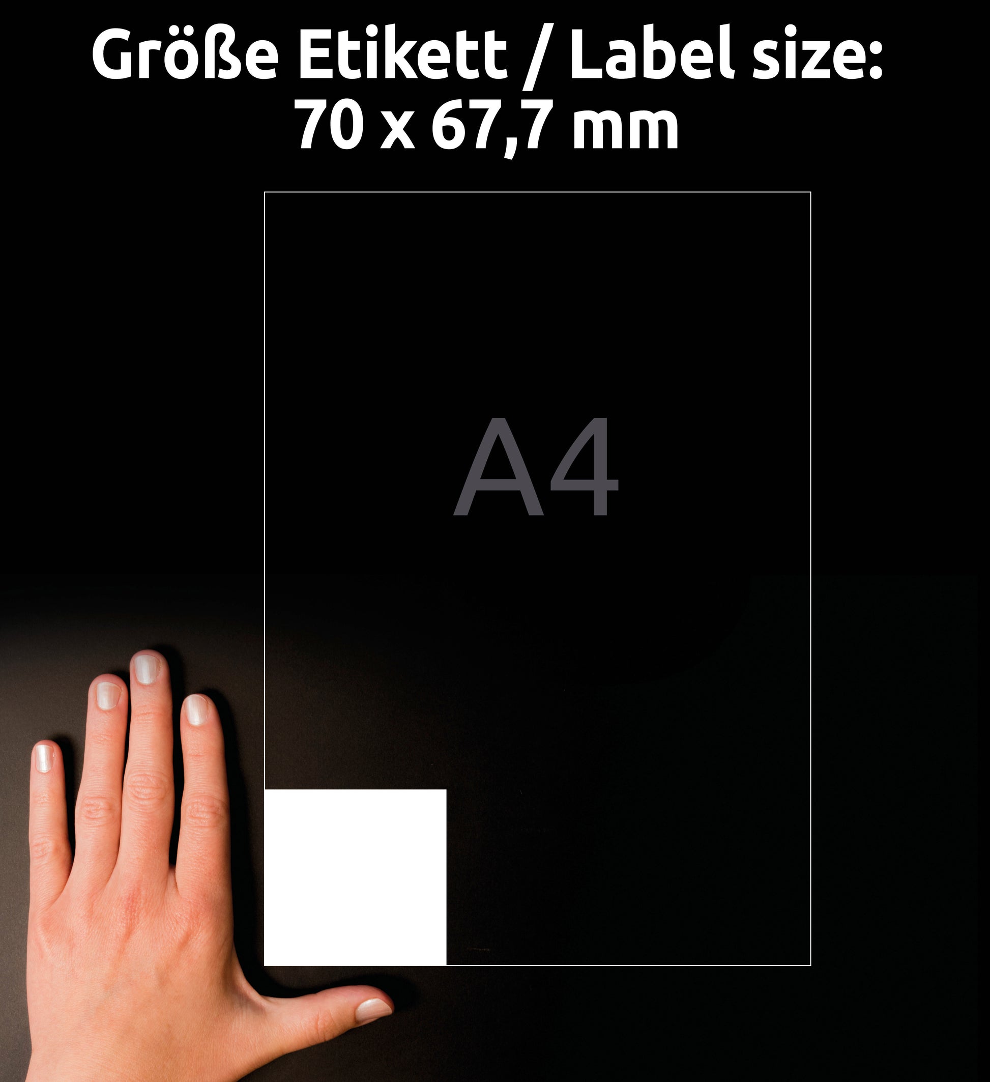 AVERY ZWECKFORM Etiketten 70×67,7mm 3661 weiss 1200 Stk./100 Blatt