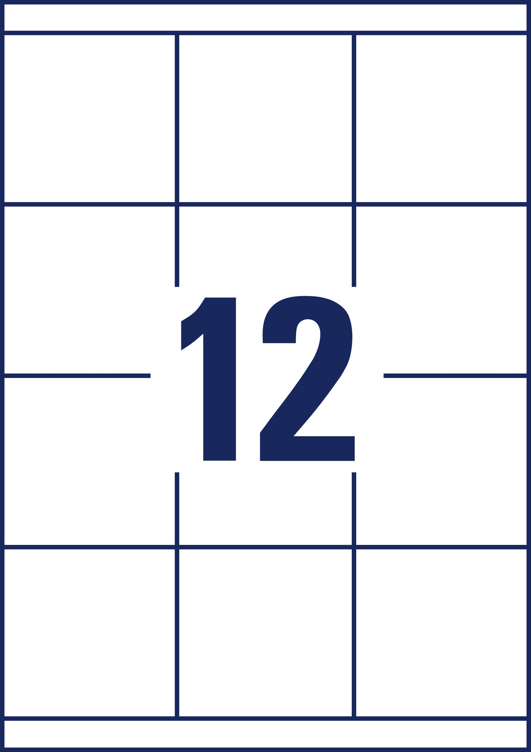 AVERY ZWECKFORM Etiketten 70×67,7mm 3661 weiss 1200 Stk./100 Blatt