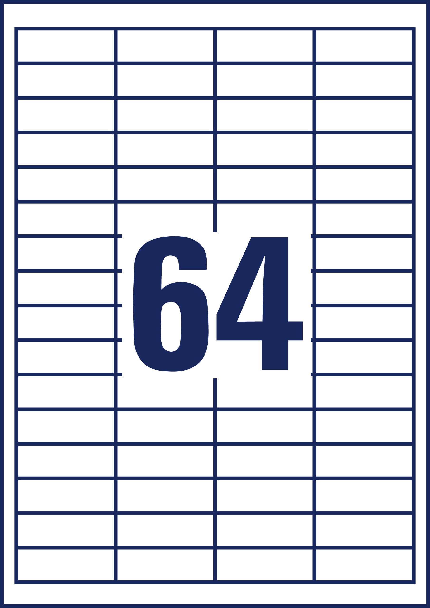 AVERY ZWECKFORM Etiketten 48,5×16,9mm 3667-200 weiss 14080 Stk./200+20 Blatt