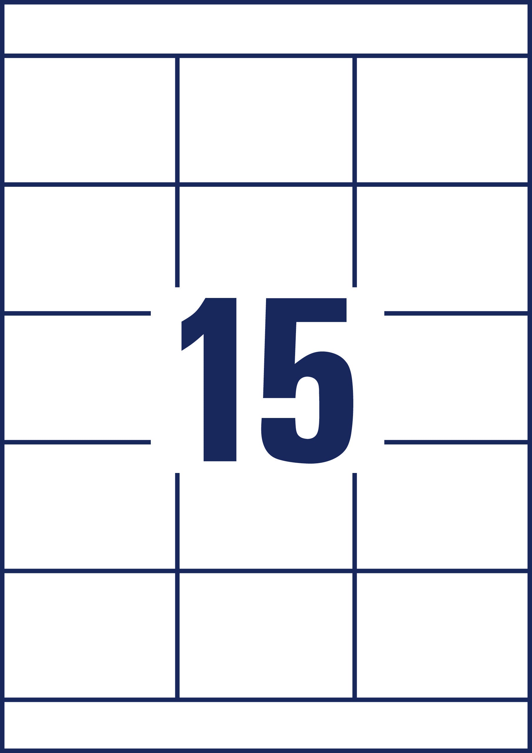 AVERY ZWECKFORM Universal-Etikett. 70x50,8mm 3669 weiss 1500 Stk./100 Blatt