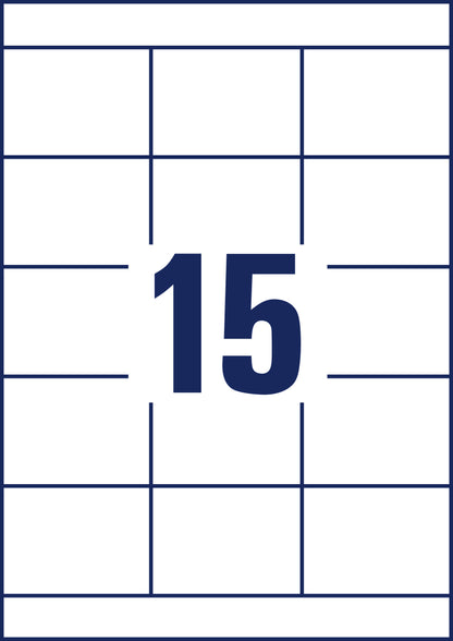 AVERY ZWECKFORM Universal-Etikett. 70x50,8mm 3669 weiss 1500 Stk./100 Blatt