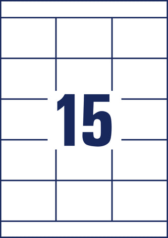 AVERY ZWECKFORM Universal-Etikett. 70x50,8mm 3669 weiss 1500 Stk./100 Blatt