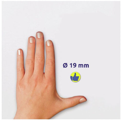 AVERY ZWECKFORM Bewertungspunkte Daumen 19mm 3861 gelb, Spender 250 Stück