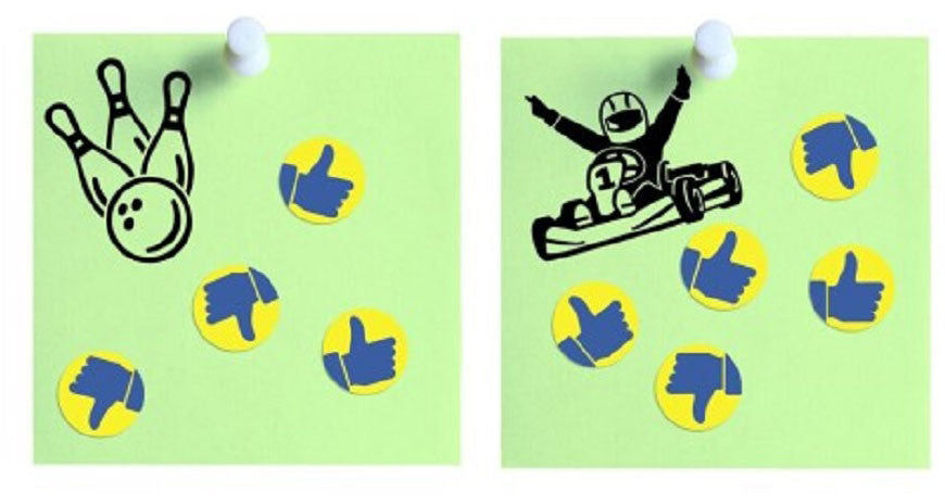 AVERY ZWECKFORM Bewertungspunkte Daumen 19mm 3861 gelb, Spender 250 Stück