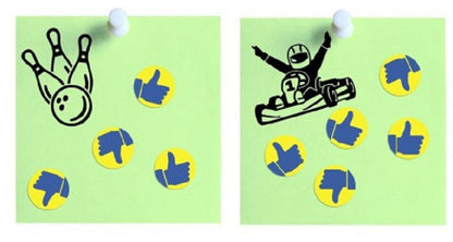 AVERY ZWECKFORM Bewertungspunkte Daumen 19mm 3861 gelb, Spender 250 Stück