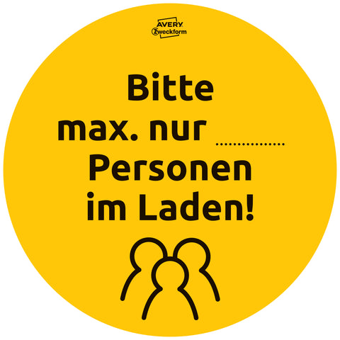 AVERY ZWECKFORM Hinweis-Aufkleber DE 20cm 49400Z Set für Handel 12 Stück