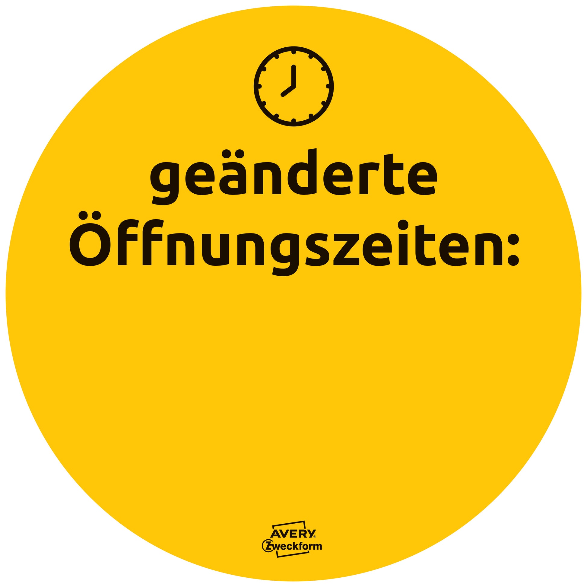 AVERY ZWECKFORM Hinweis-Aufkleber DE 20cm 49400Z Set für Handel 12 Stück