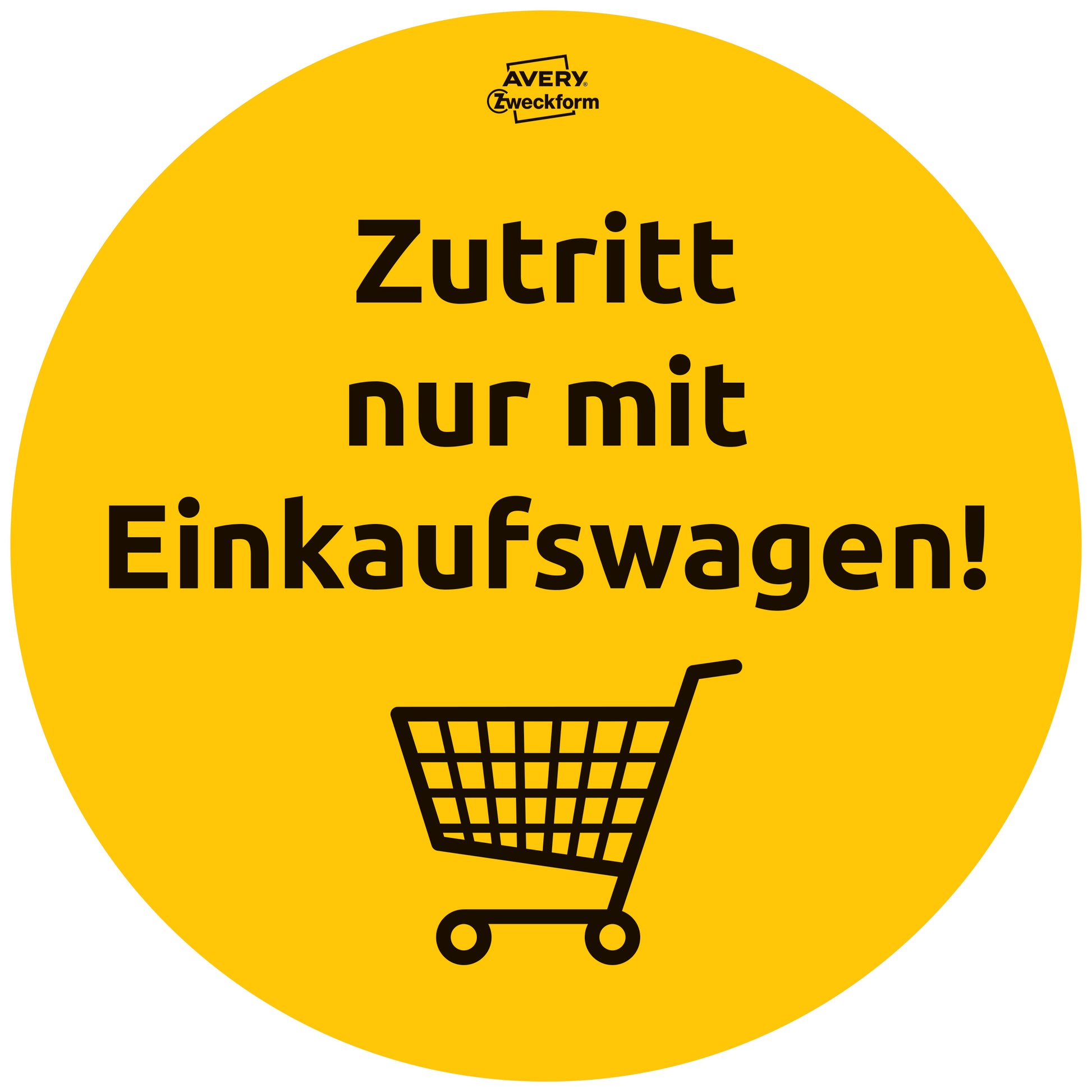 AVERY ZWECKFORM Hinweis-Aufkleber DE 20cm 49400Z Set für Handel 12 Stück