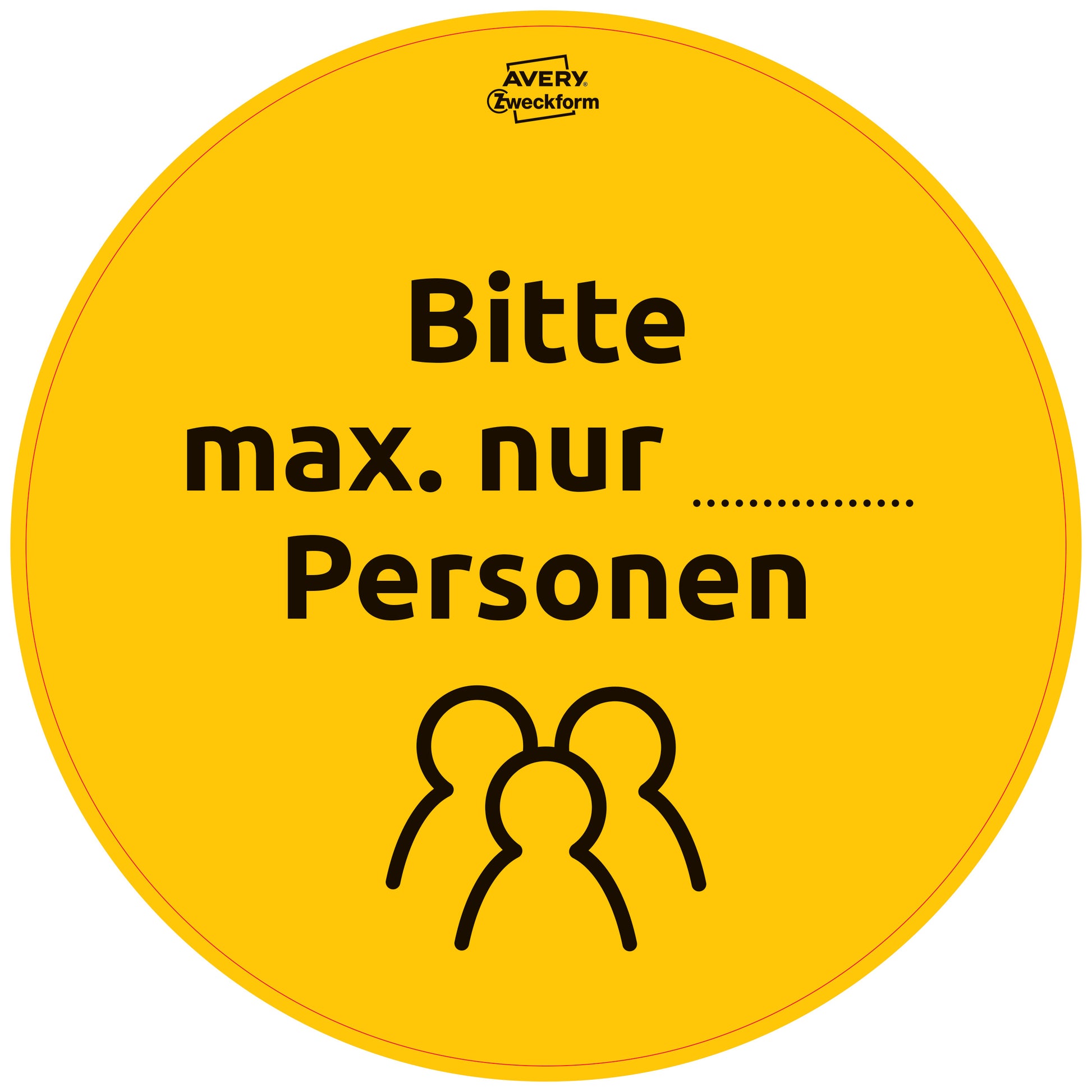 AVERY ZWECKFORM Hinweis-Aufkleber DE 20cm 49401Z Set für Gastronomie 12 Stück