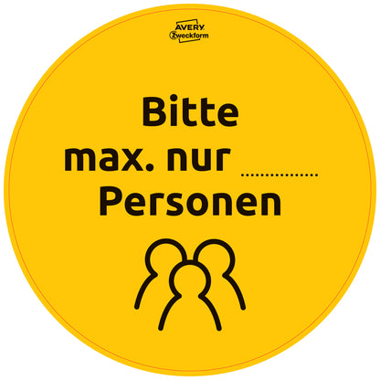 AVERY ZWECKFORM Hinweis-Aufkleber DE 20cm 49401Z Set für Gastronomie 12 Stück