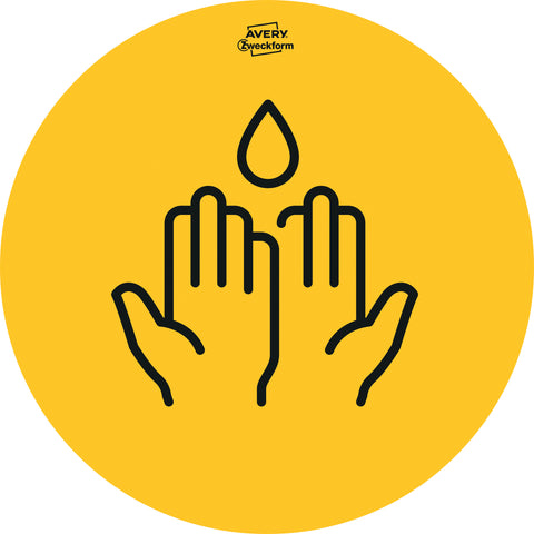 AVERY ZWECKFORM Hinweis-Aufkleber DE 20cm 49415Z Set Piktogramme 12 Stück