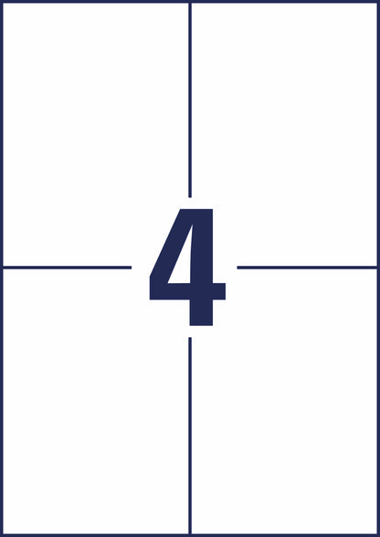 AVERY ZWECKFORM Universal-Etiketten 105x148mm 6601Z weiss 260 Stk./65 Blatt