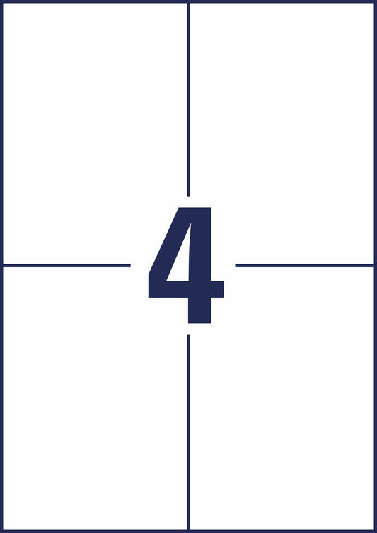 AVERY ZWECKFORM Universal-Etiketten 105x148mm 6601Z weiss 260 Stk./65 Blatt