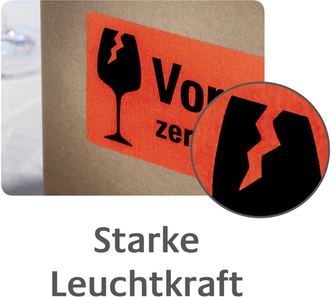 AVERY ZWECKFORM Warnetiketten 100x50mm 7211 neonrot 200 Stück