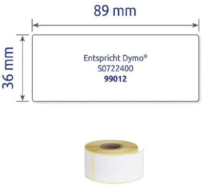 AVERY ZWECKFORM Adress-Etiketten 89x36mm AS0722400 weiss, Rolle 2x260 Stück