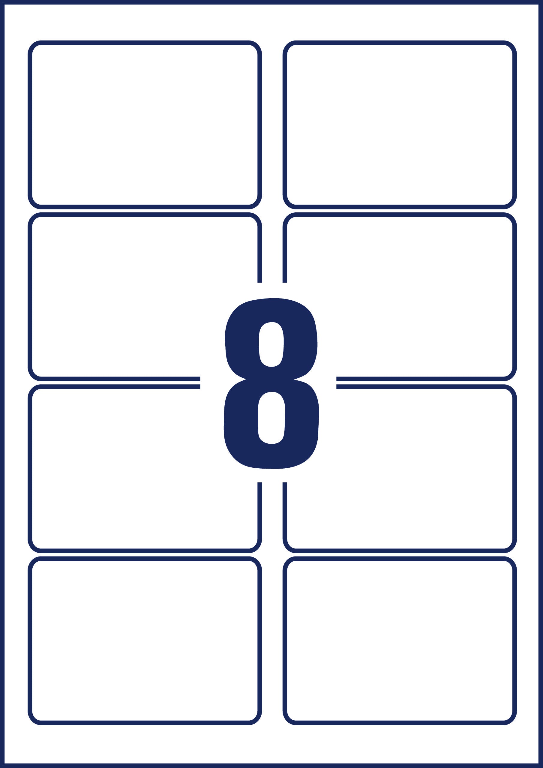 AVERY ZWECKFORM Etiketten 88,9x63,5mm C6081-10 weiss, glossy 80 Stück